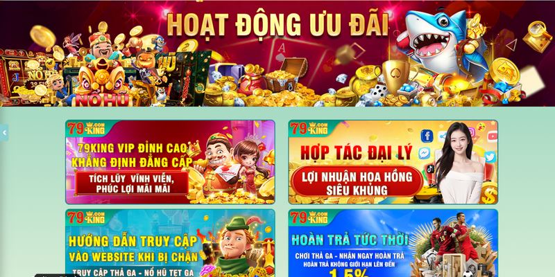 79king liên tục đưa ra hàng loạt khuyến mãi hấp dẫn cho hội viên